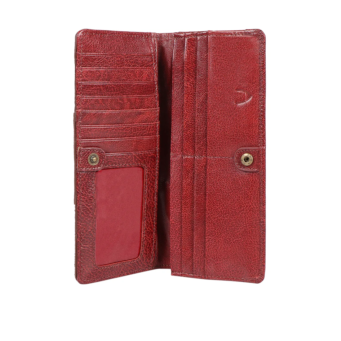 Janis W1 Red Leather Bi-Fold Wallet - Image 5
