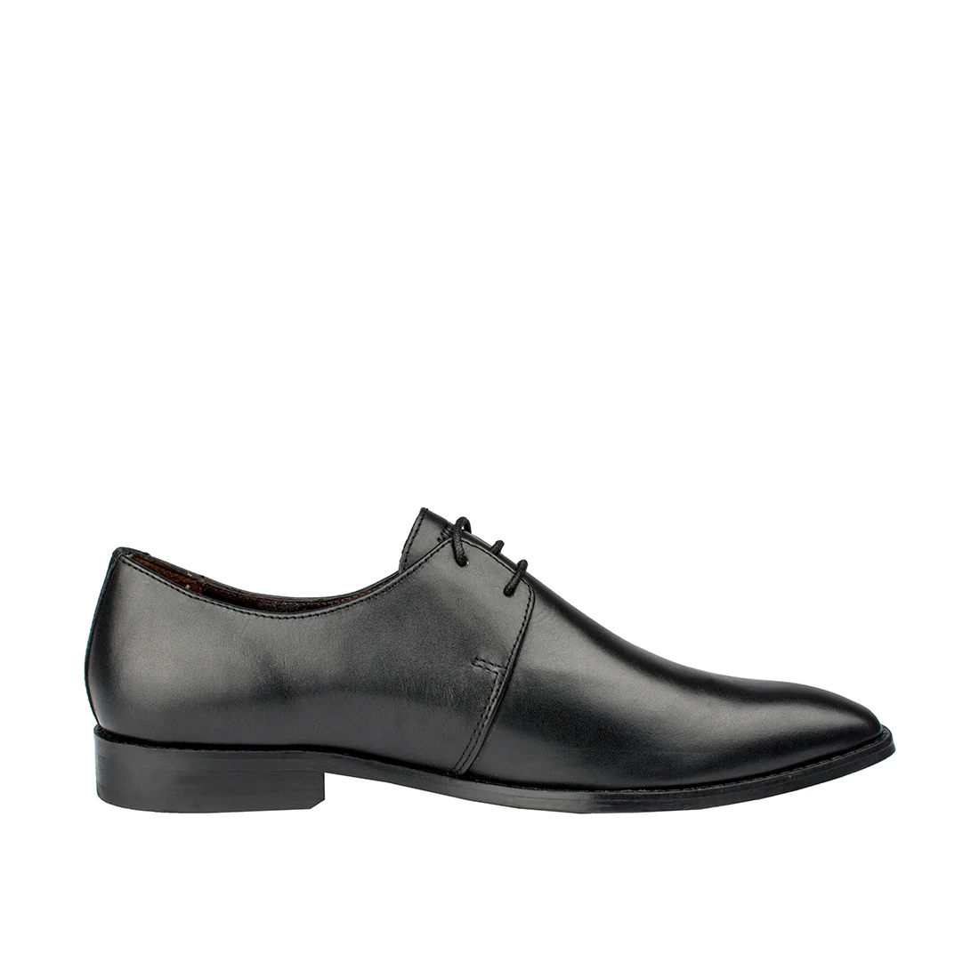 Jeffrey Men's Black Leather Derby Shoes - Image 3
