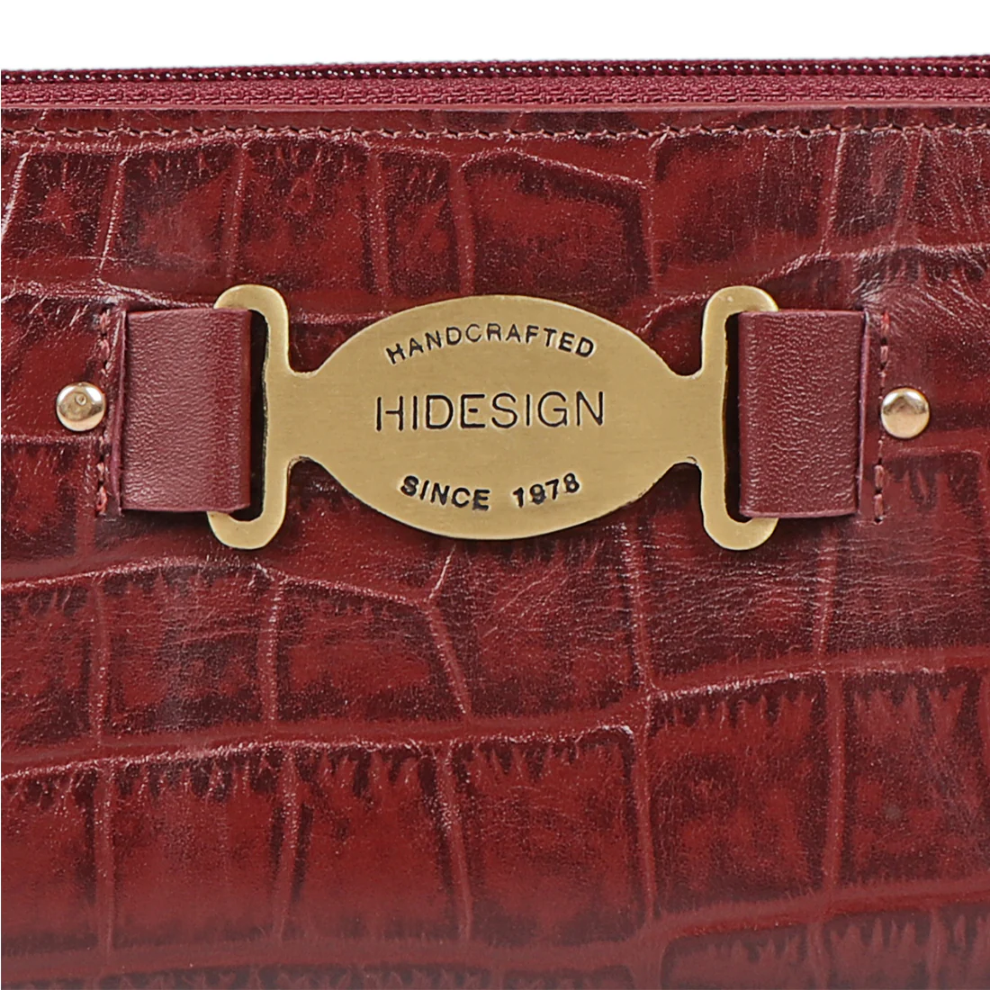 Jewel W2 Red Leather Zip Around Wallet - Image 5