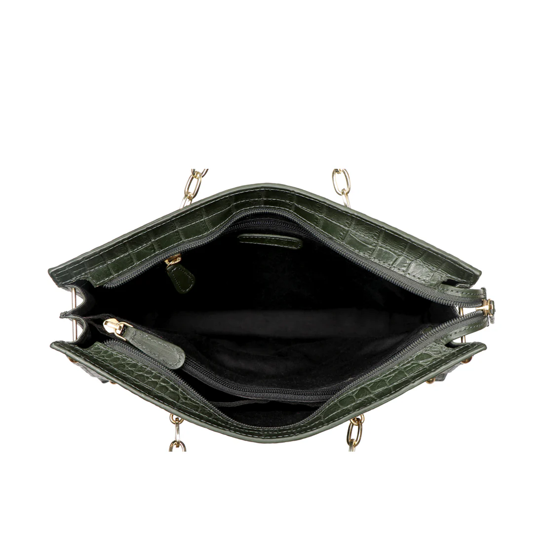 Jitterbug 02 Green Leather Satchel - Image 4