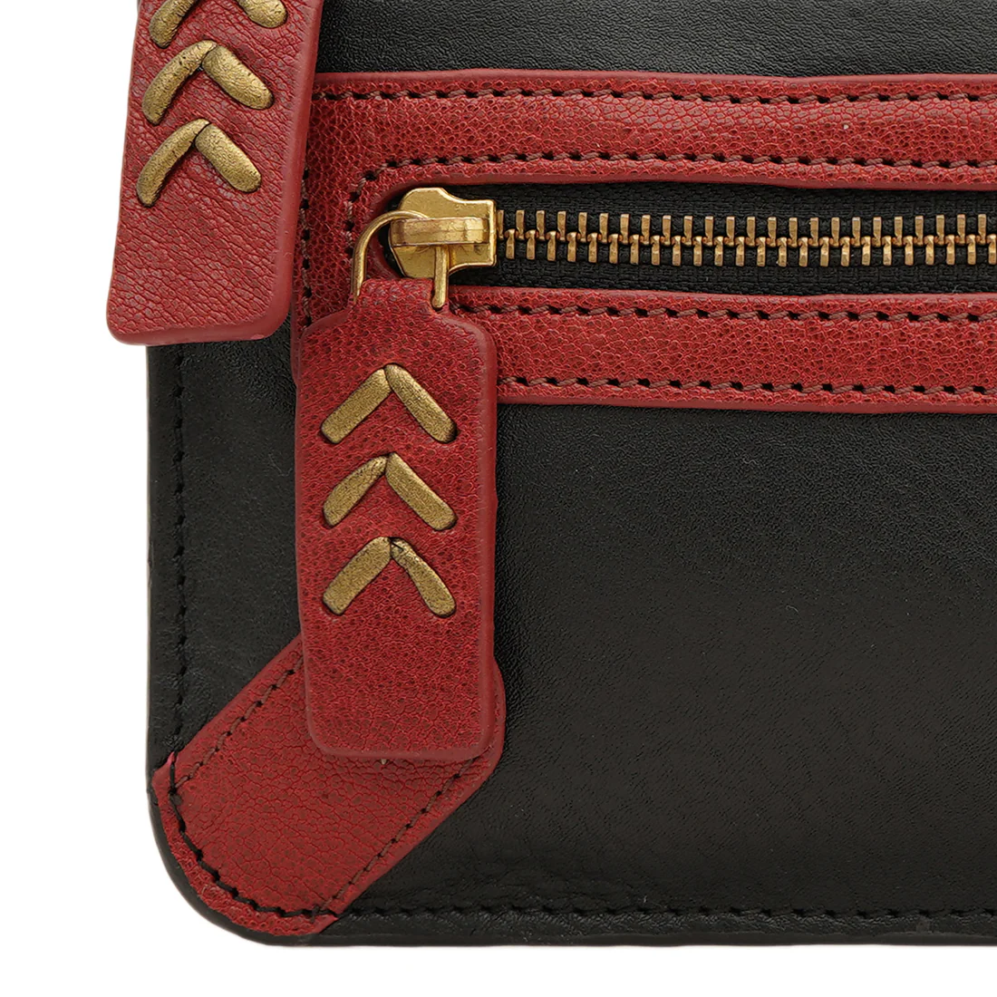 Joan Arc W2 Black Leather Wrist Pouch - Image 5