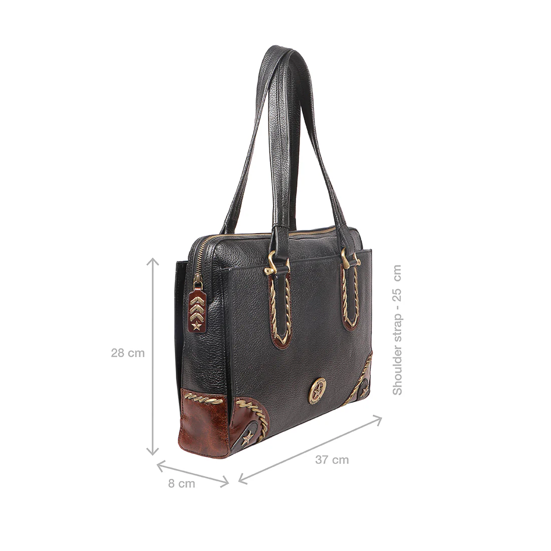 Joanarc 04 Black Leather Tote Bag - Image 3
