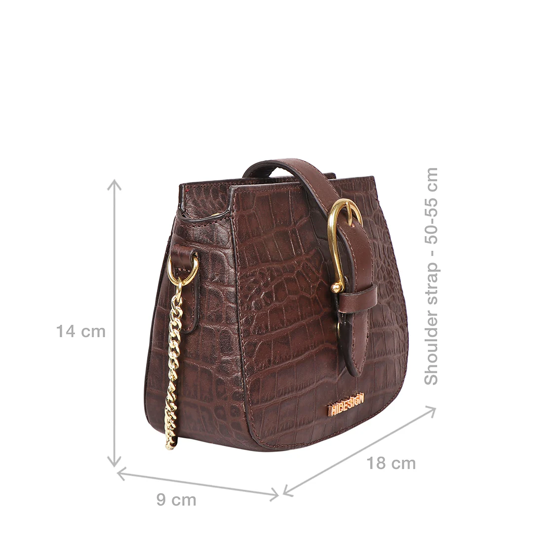 Joni 01 Brown Leather Sling Bag - Image 3