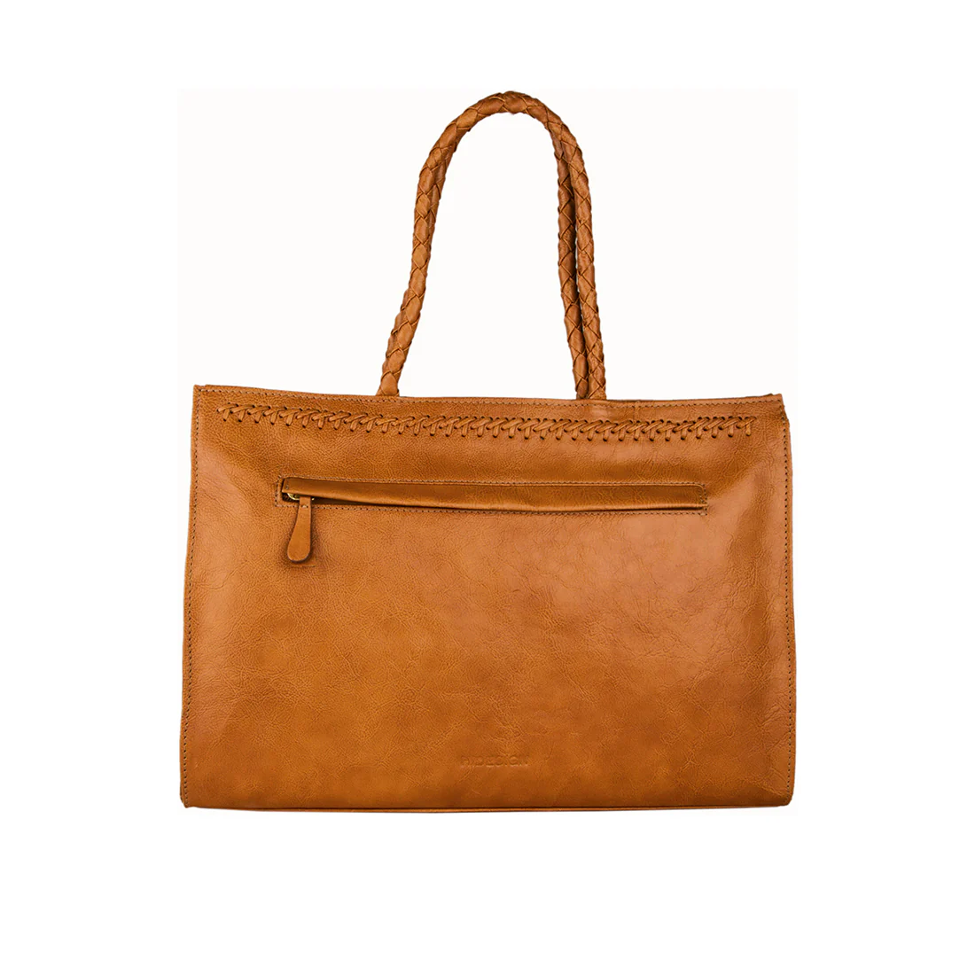 Juno 03 Yellow Leather Tote Bag - Image 3