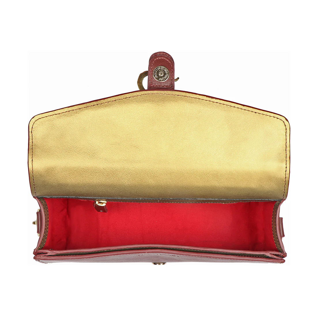 Kalinga 03 Red Leather Sling Bag - Image 6