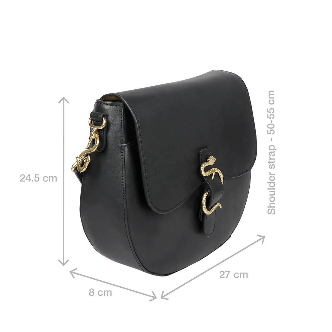 Kalinga 05 Black Leather Sling Bag - Image 3
