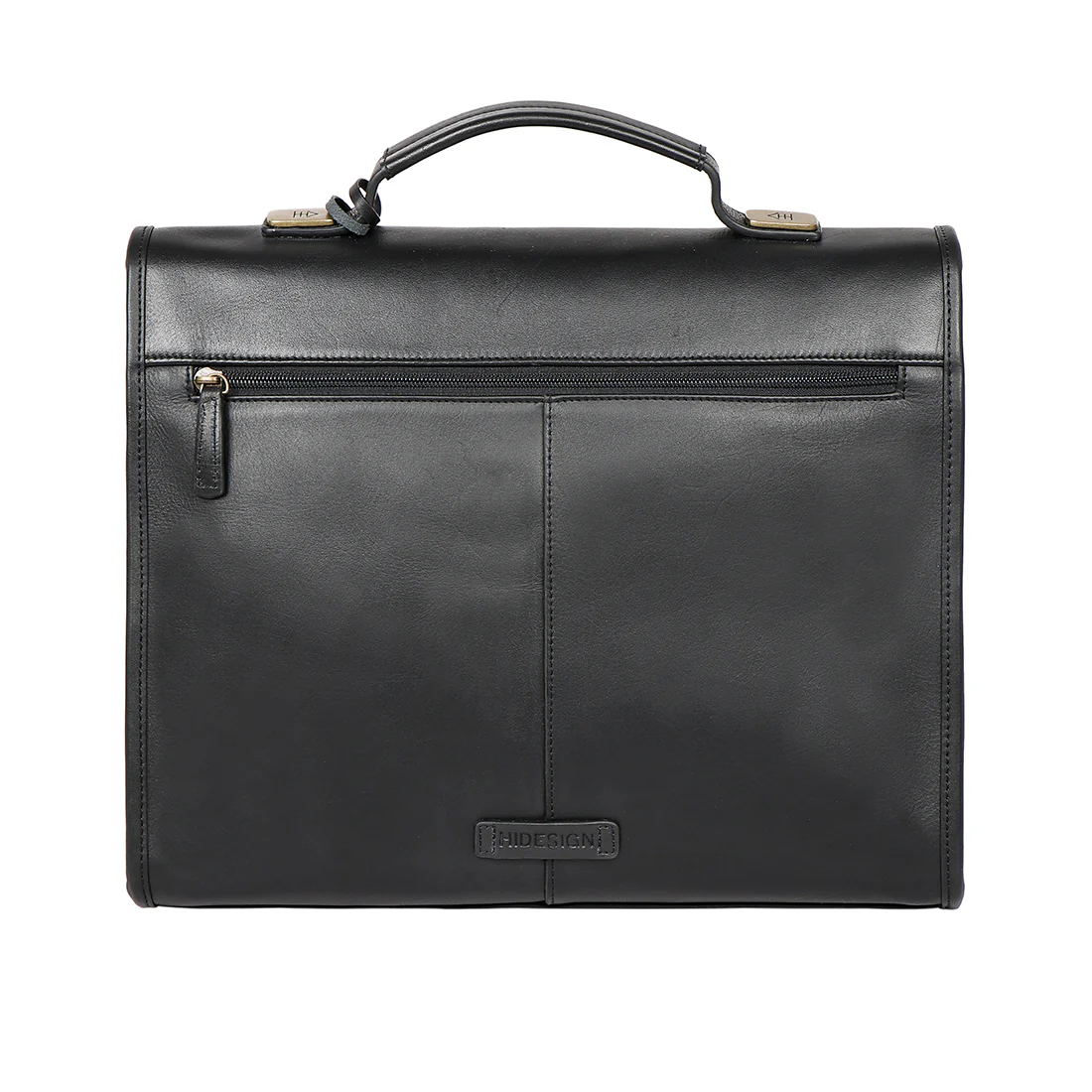 Kenji 03 Black Leather  Briefcase - Image 3