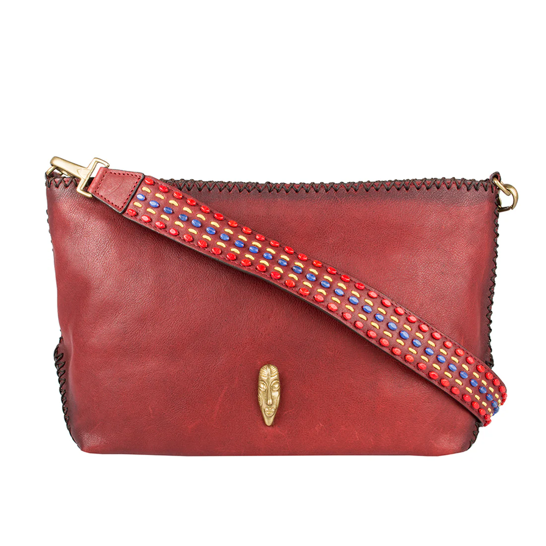 Kiboko 02 Marsala Leather Shoulder Bag - Image 4