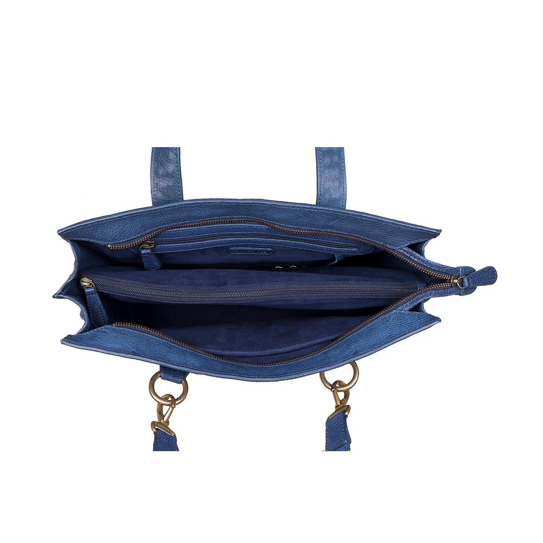 Kiboko 03 Blue Leather Tote Bag - Image 5