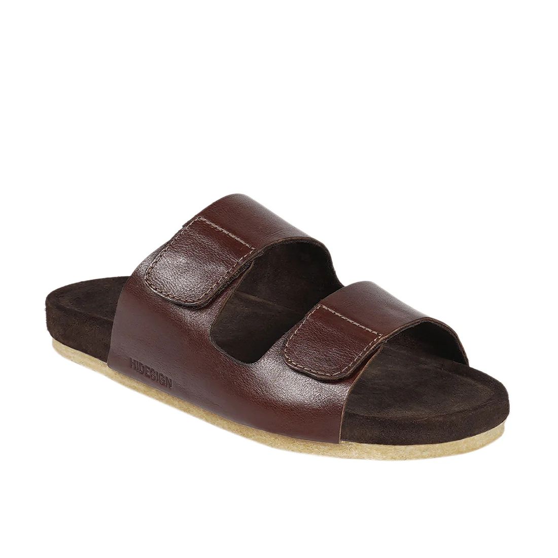 Kisawa Men's Tan Leather Slides - Image 4