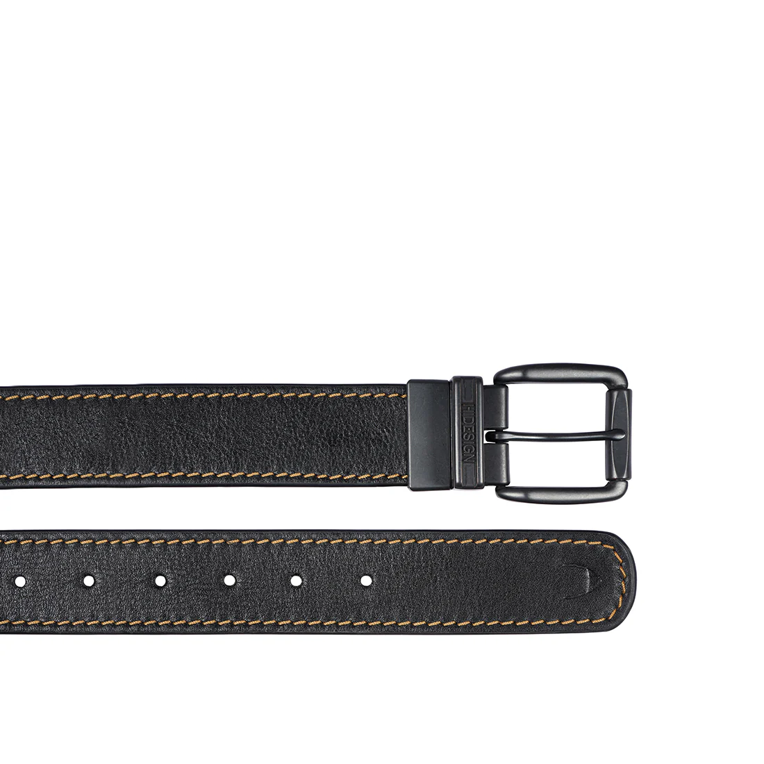 Kos Alanzo 02 Men's Black Reversible Leather Belt - Image 3