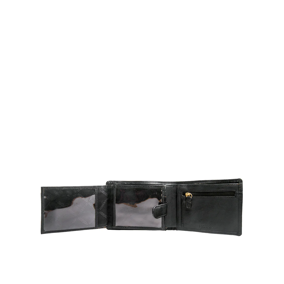 L103 N  Black Leather Bi-Fold Wallet - Image 5