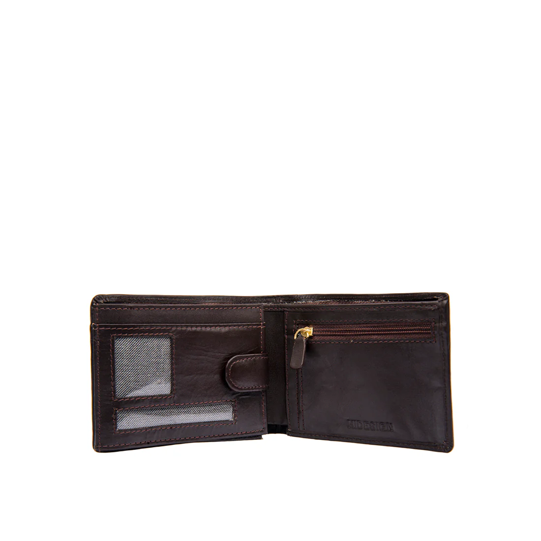L103 N  Brown Leather Bi-Fold Wallet - Image 2