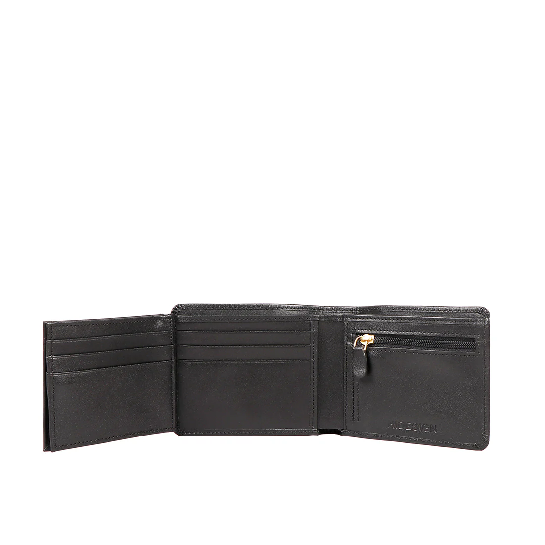 L105 N  Black Leather Bi-Fold Wallet - Image 6