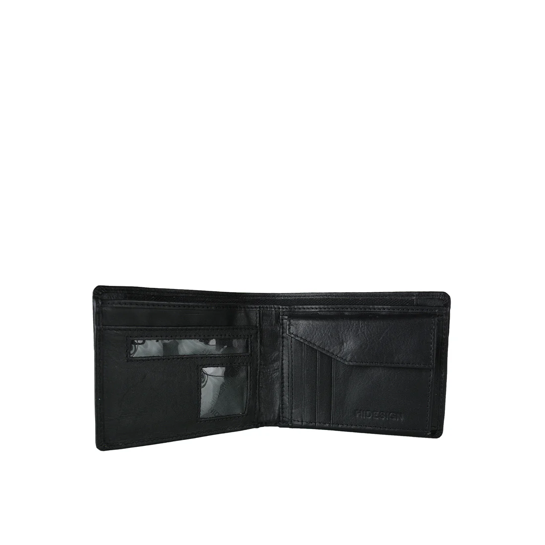 L106 N  Black Leather Bi-Fold Wallet - Image 2