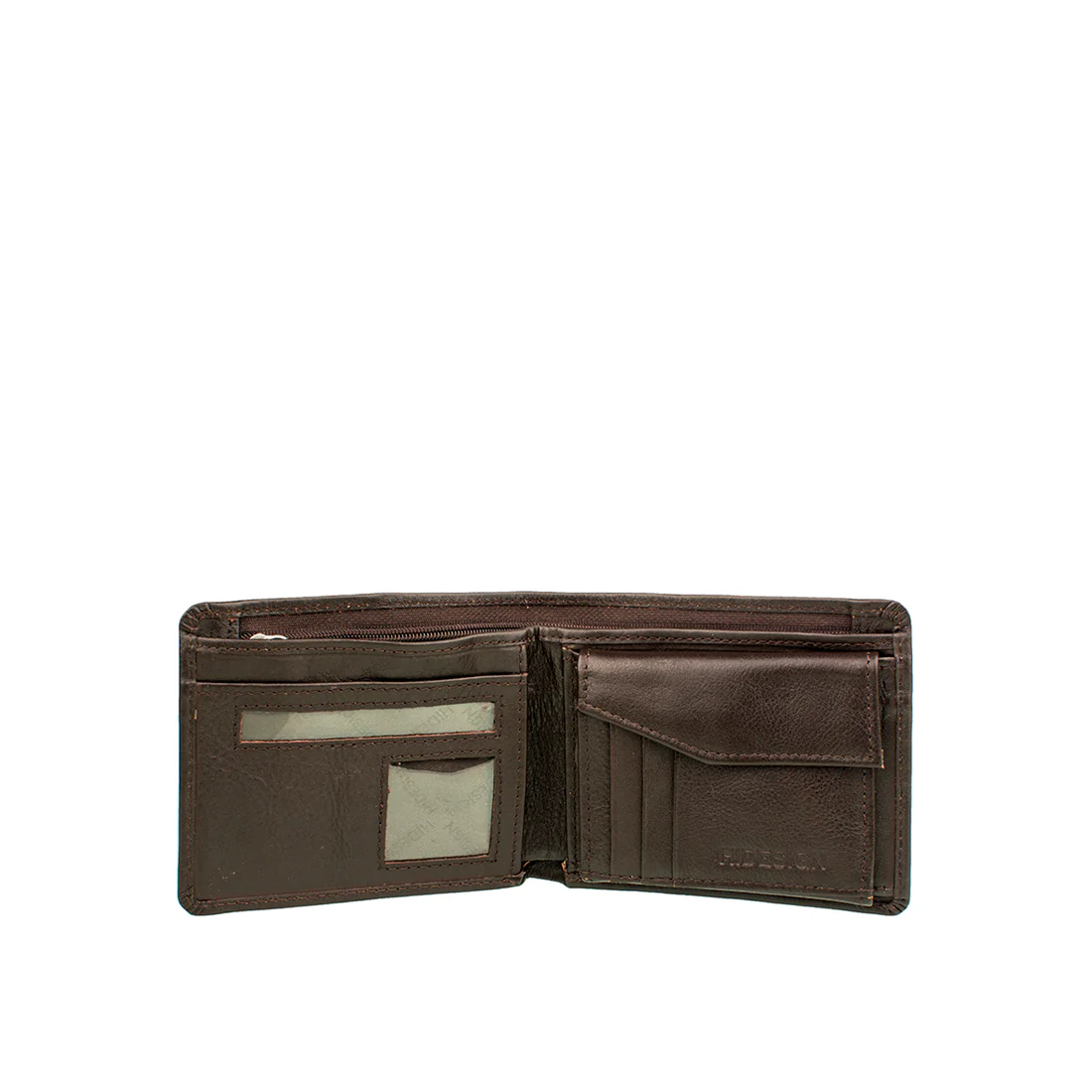 L106 N  Brown Leather Bi-Fold Wallet - Image 2