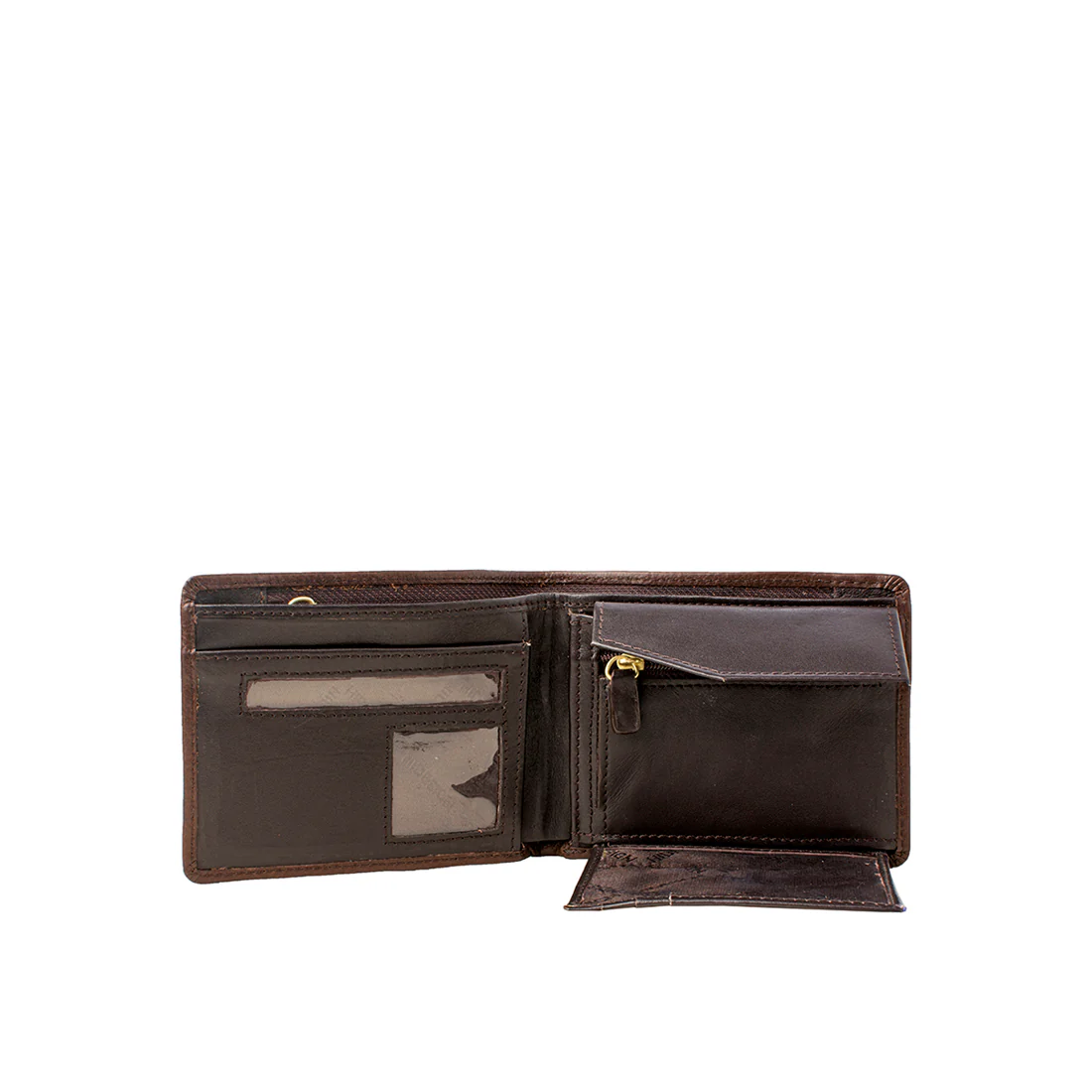 L106 N Brown Leather Bi-Fold Wallet - Image 3