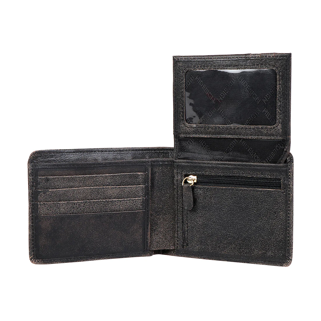 L109 N Black Leather Bi-Fold Wallet - Image 4