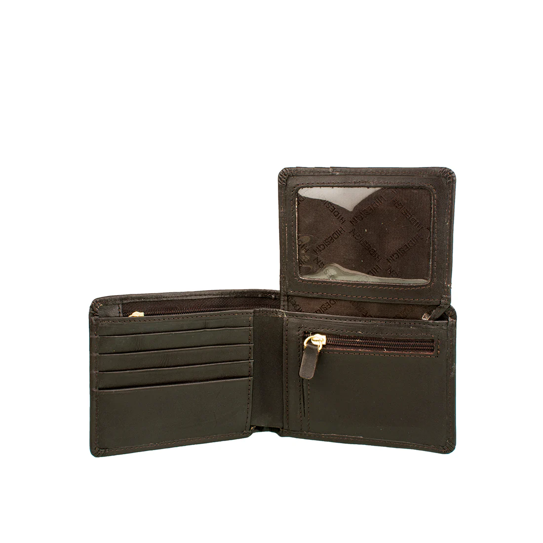 L109 N  Brown Leather Bi-Fold Wallet - Image 4