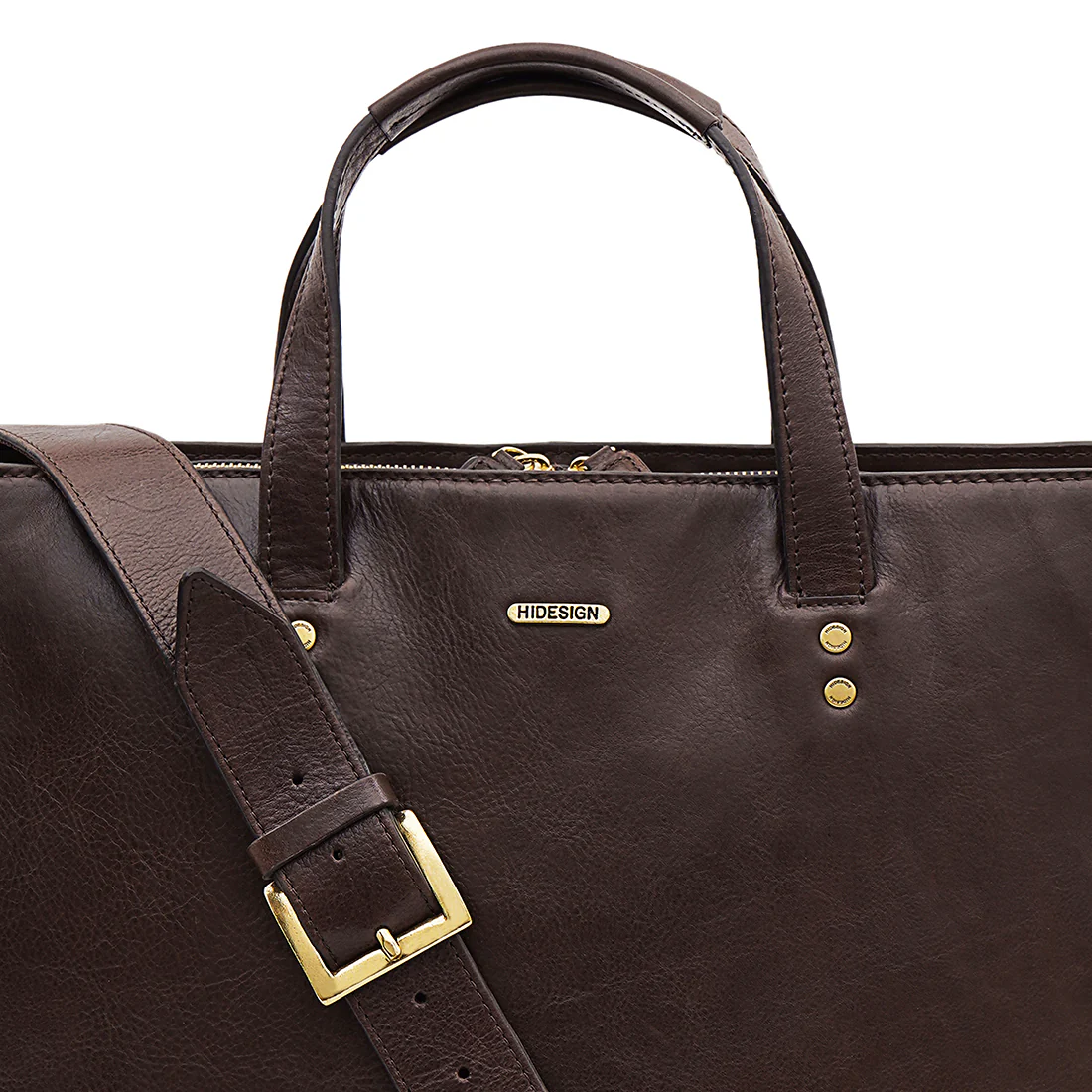 La Plata 03 Dark Brown Leather  Laptop Bag - Image 5
