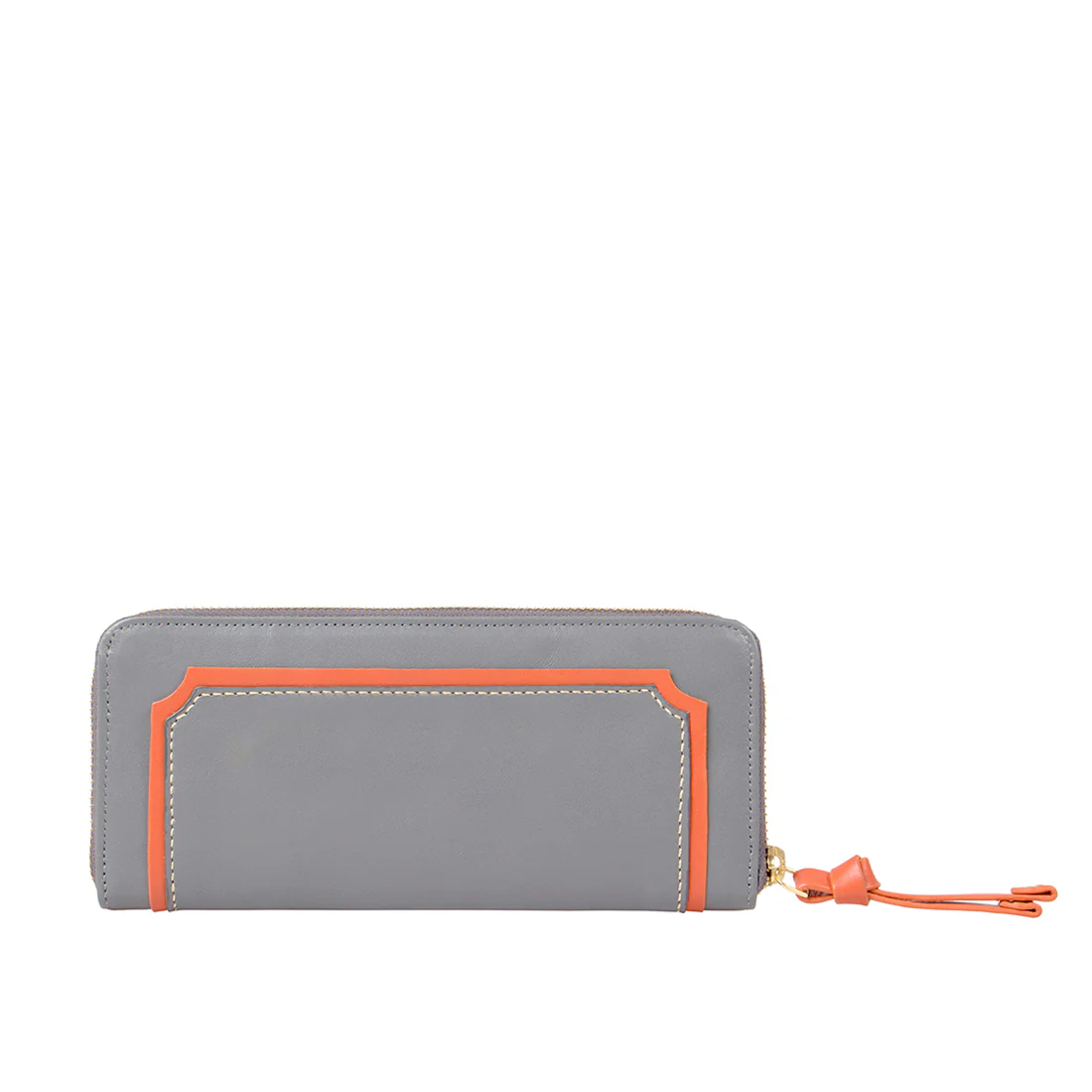 La Porte W2 Grey Leather Zip Around Wallet - Image 2