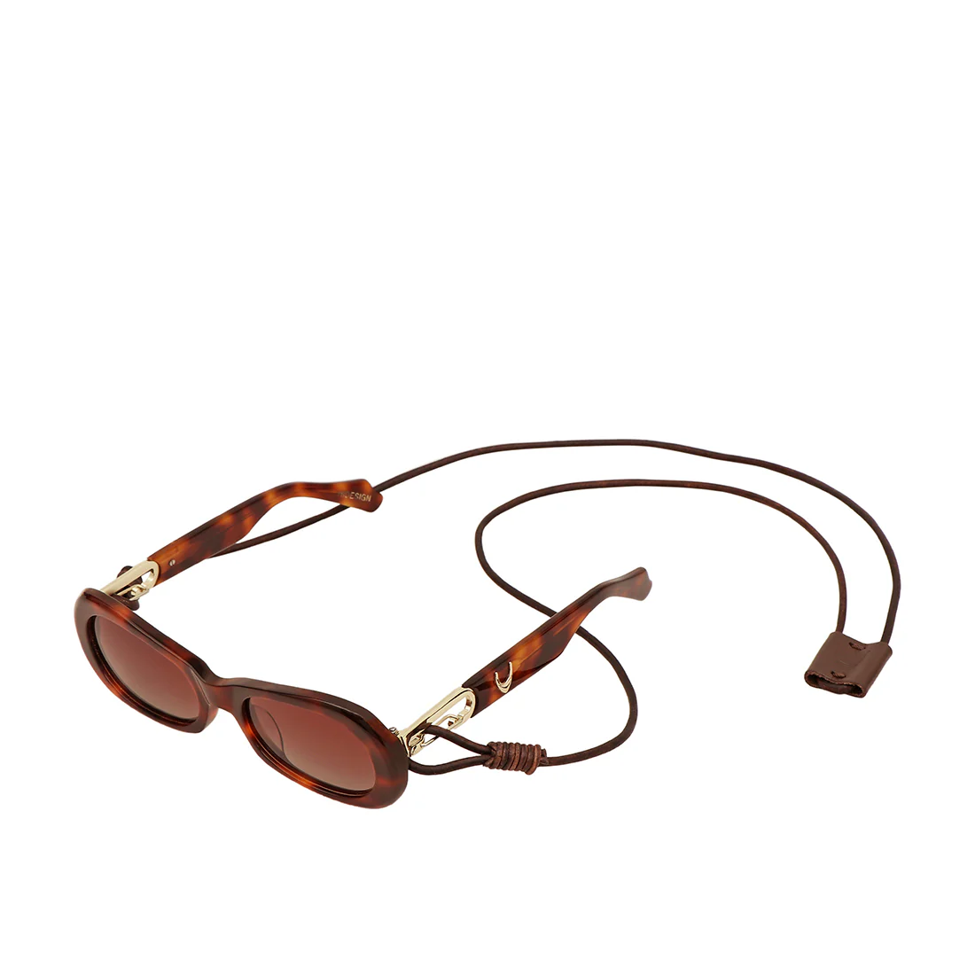 Laguna Women's Brown Retro Oval Sunglasses - Image 3