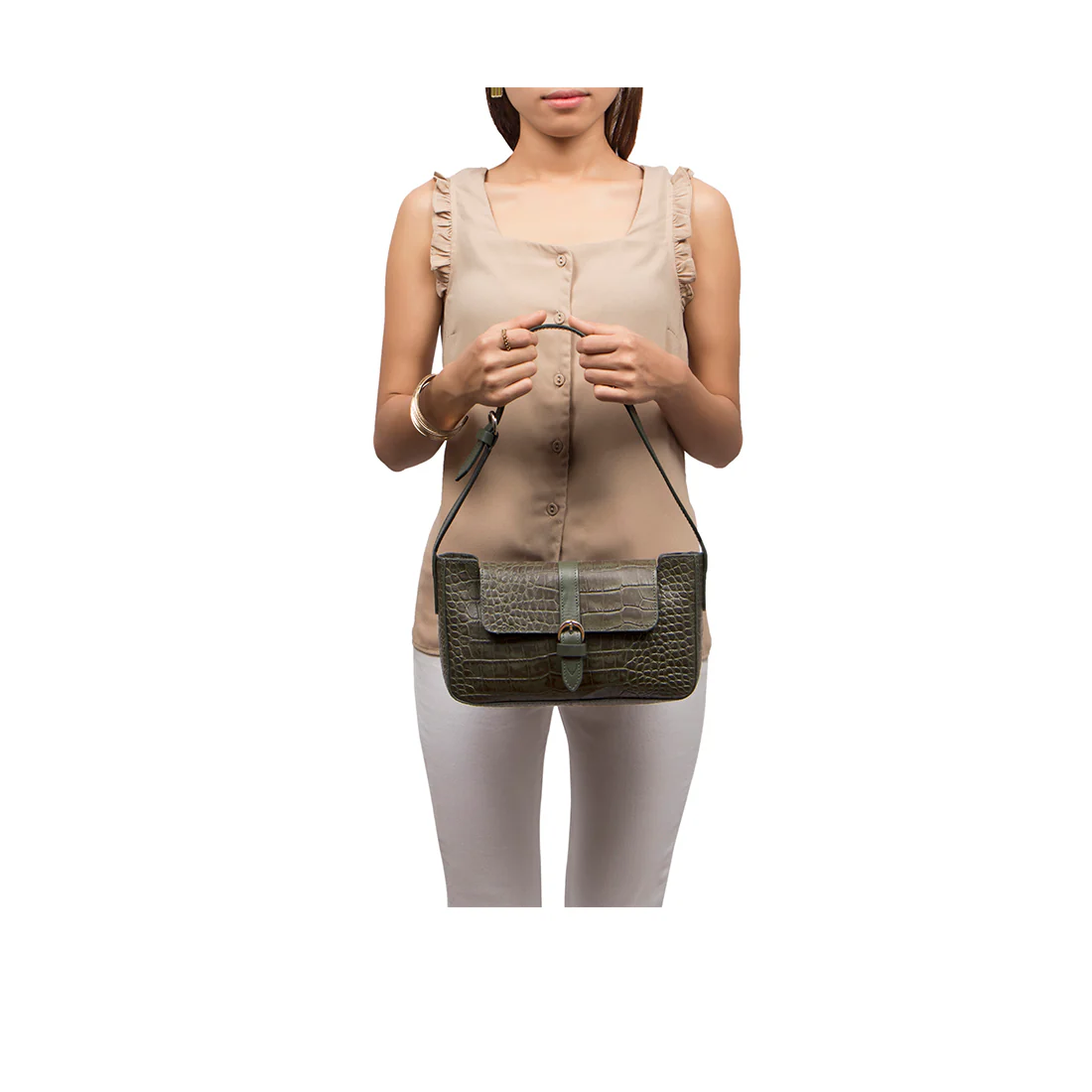 Lapas 01 Green Leather Baguette - Image 6