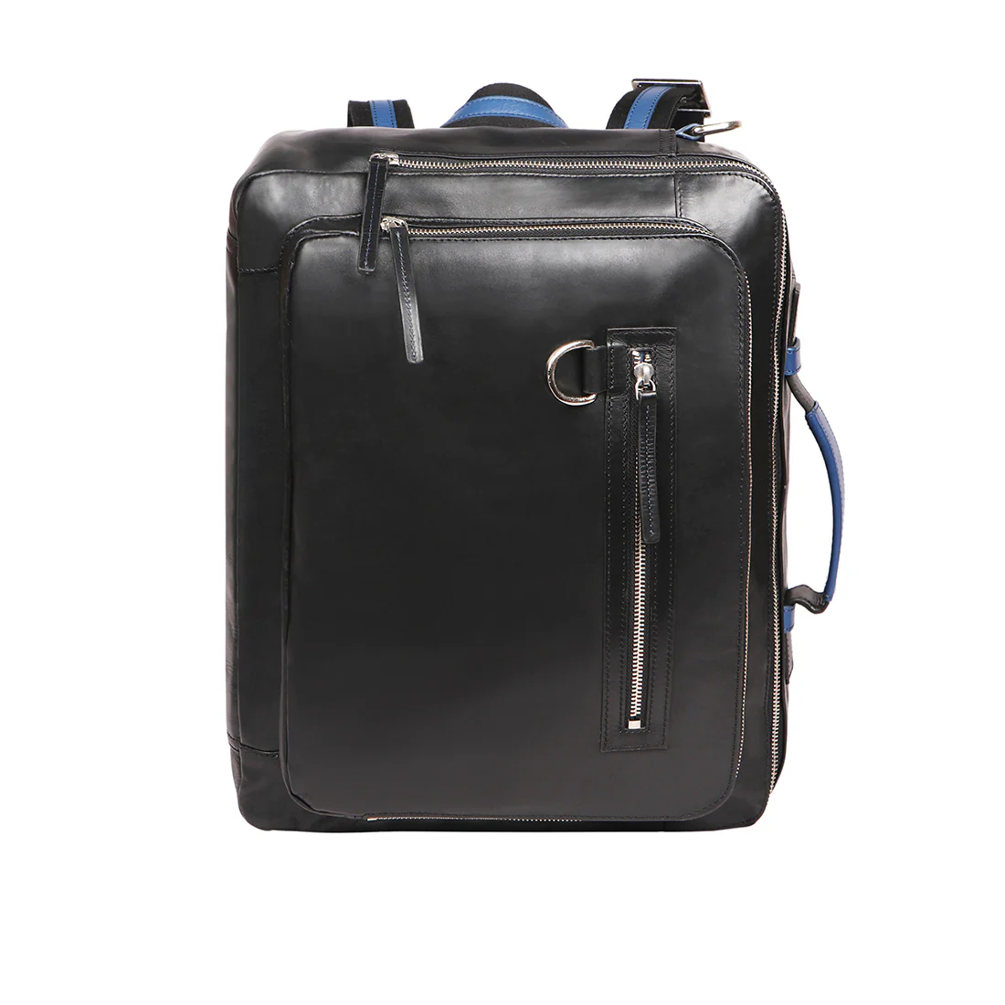 Le Mans 01 Black Leather  Messenger Bag - Image 8