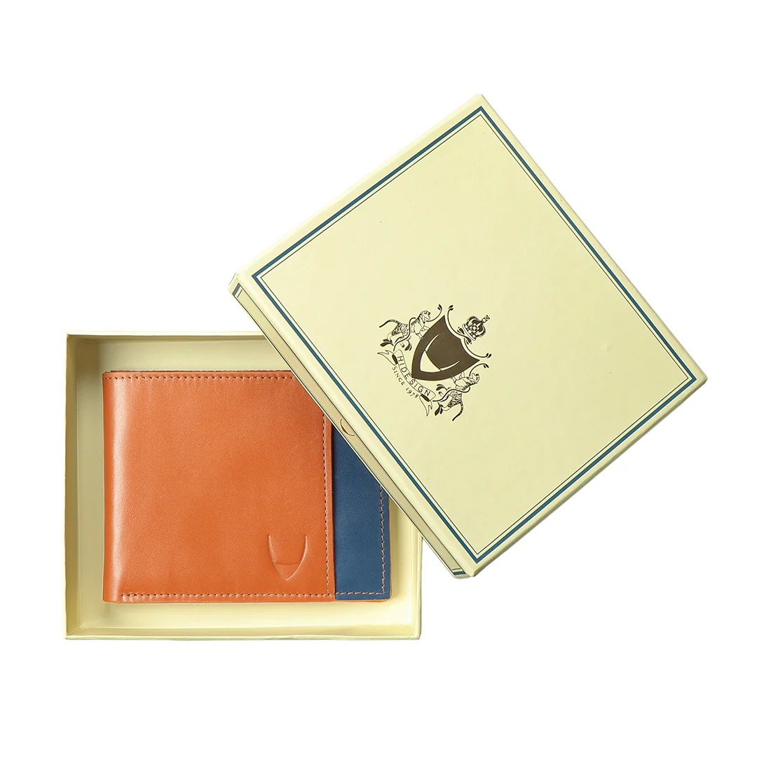 Le Mans W3 Orange Leather Bi-Fold Wallet - Image 8