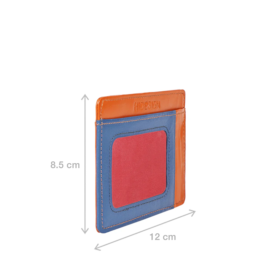 Le Mans W4 Orange Leather Card Holder - Image 4