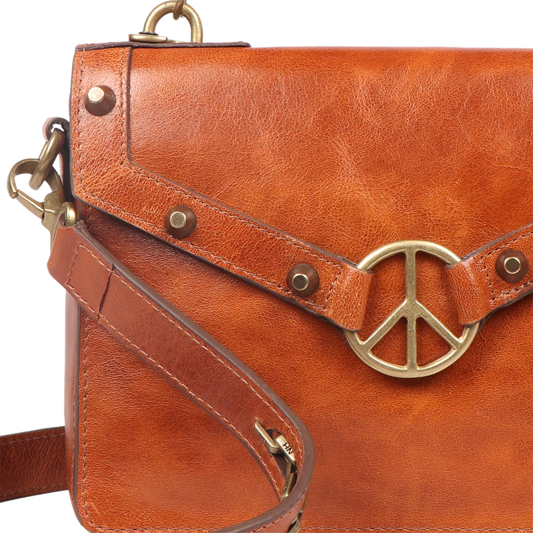 Lenin 01 Tan Leather Sling Bag - Image 5