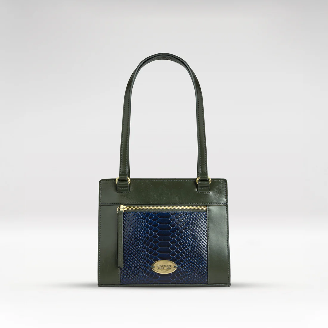Libra 01 Sb Blue Leather Shoulder Bag