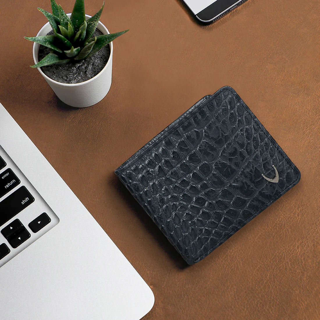 Libya Sb Blue Leather Bi-Fold Wallet - Image 2