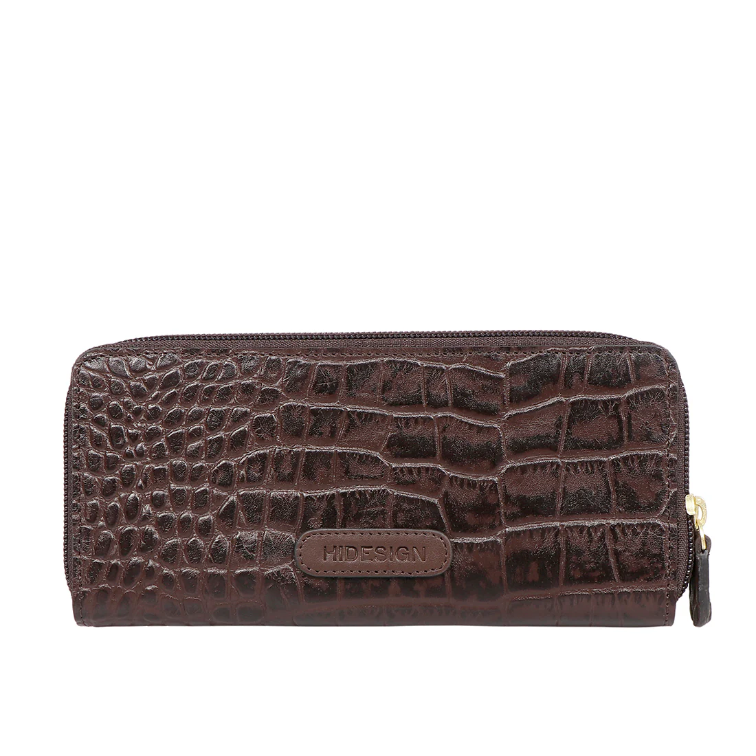 Lilac W1 Sb Brown Leather Double Zip Around Wallet - Image 3