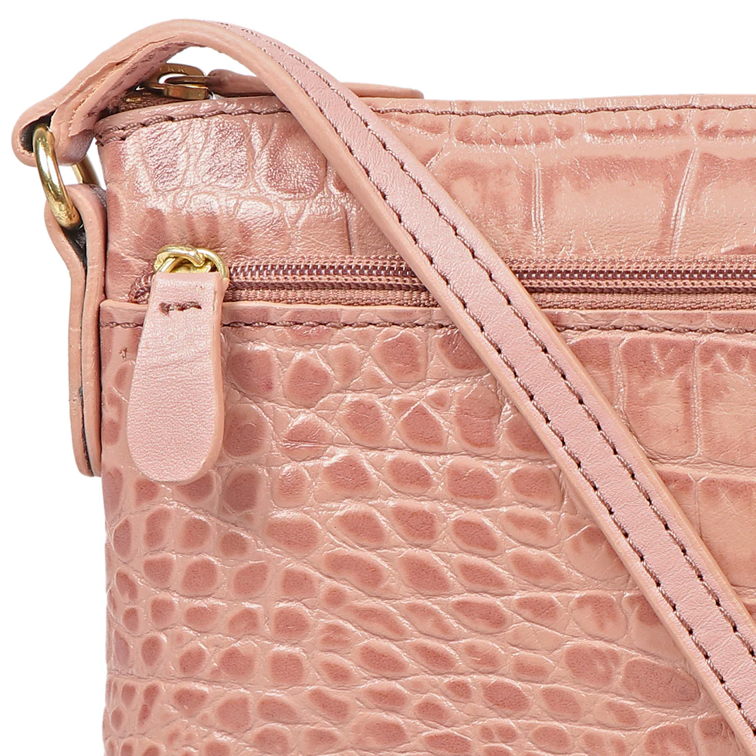 Lima 01 Pink Leather Sling Bag - Image 5