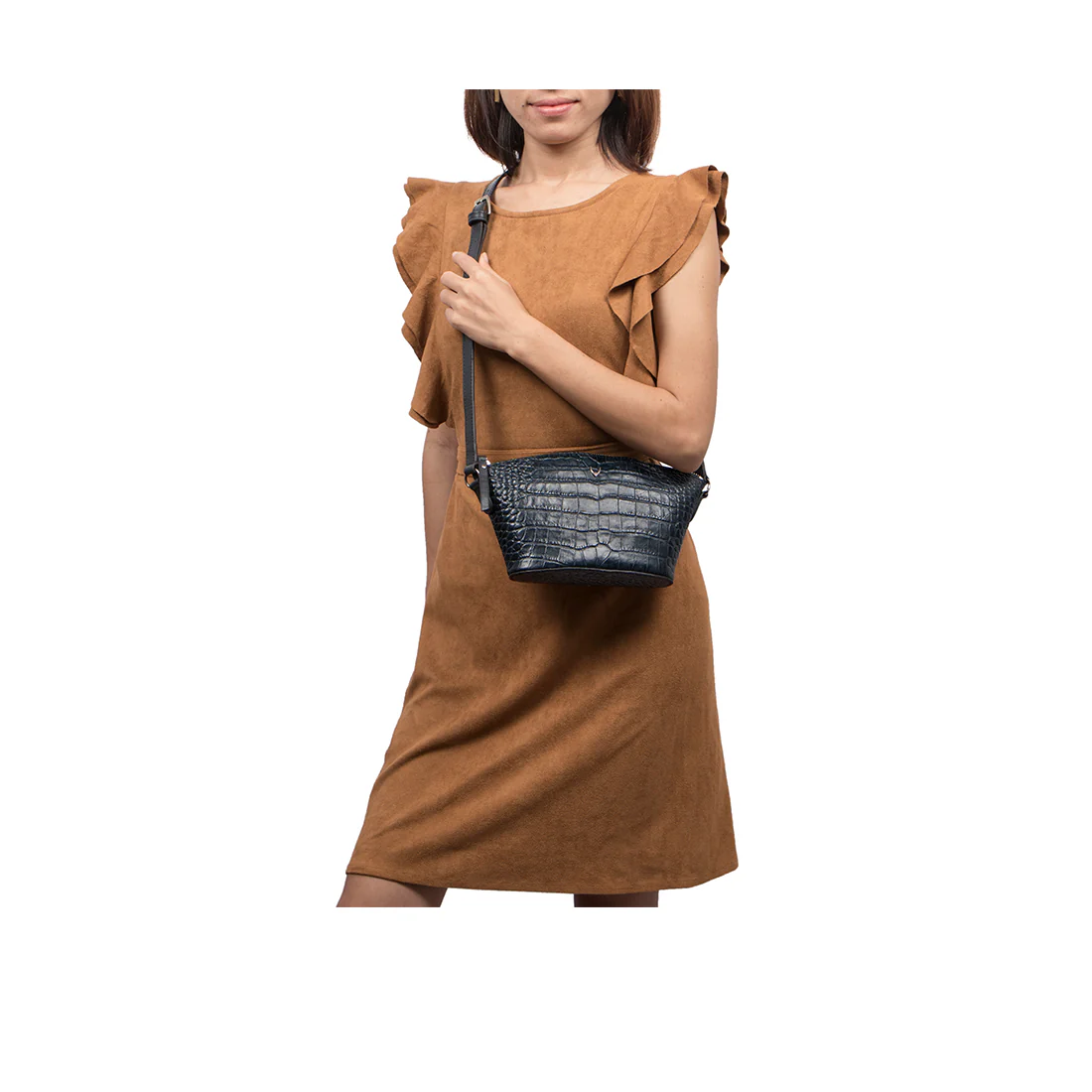 Lima 07 Blue Leather Sling Bag