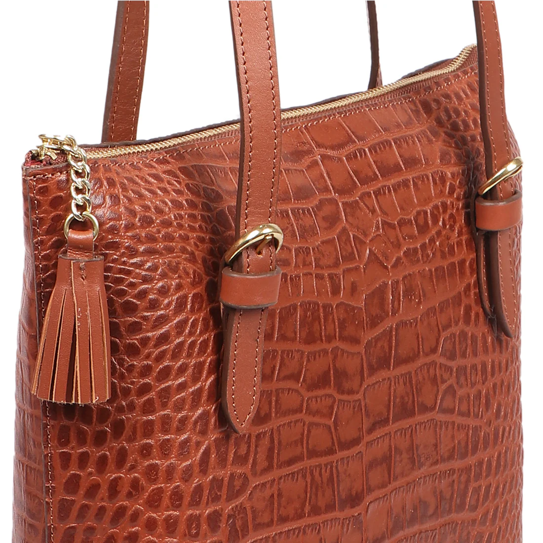 Lima 08 Tan Leather Tote Bag - Image 5