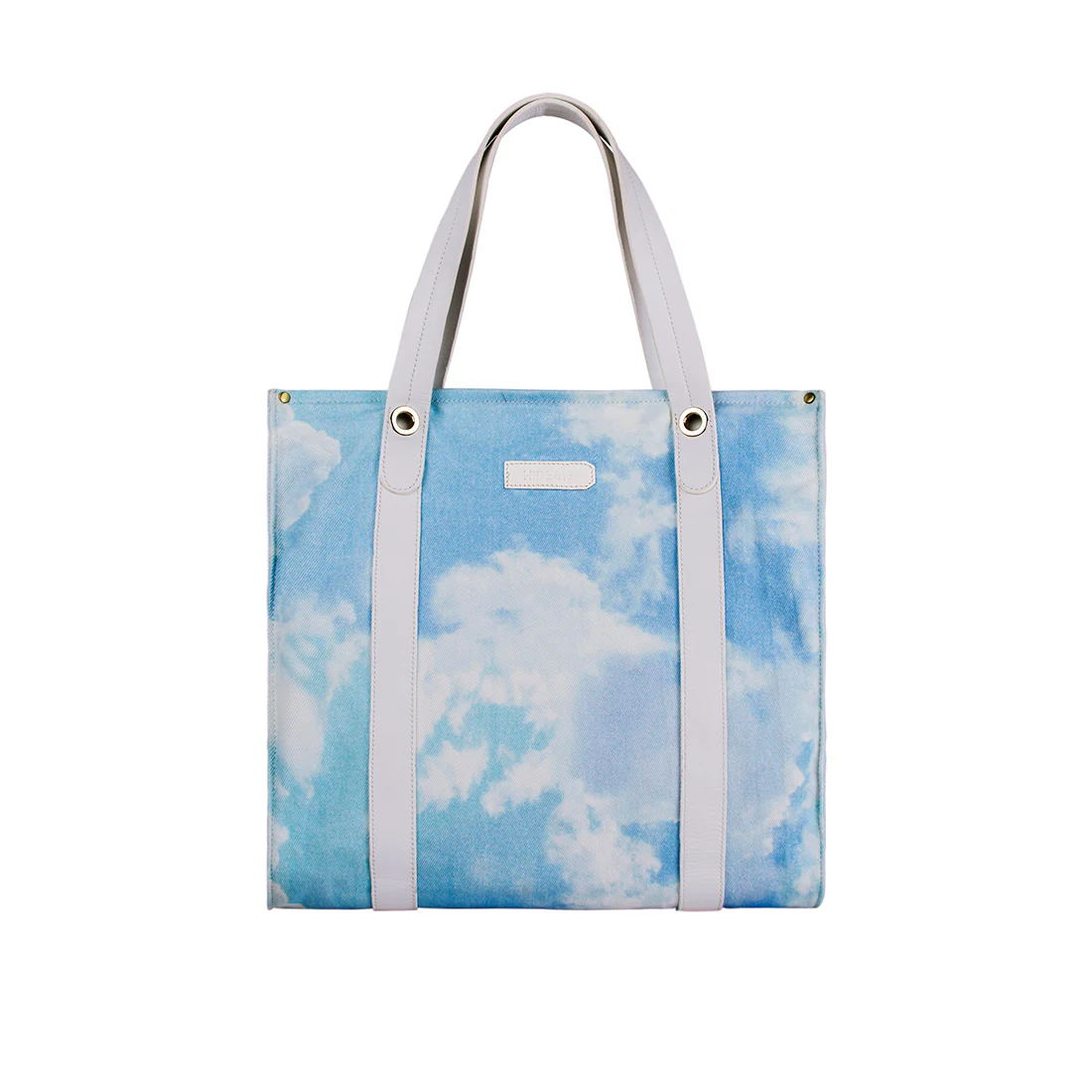 Lionel (C) Blue Leather Tote Bag - Image 3