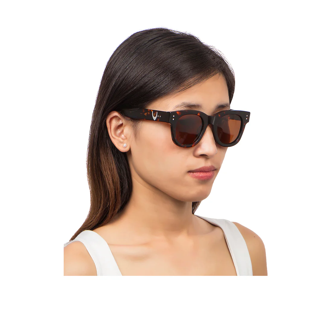 Long Beach Unisex Brown Wayfarer Sunglasses - Image 8