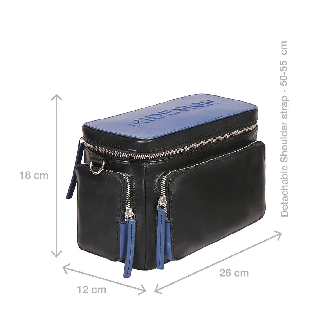 Lords 01 Black Leather Box Bag - Image 3