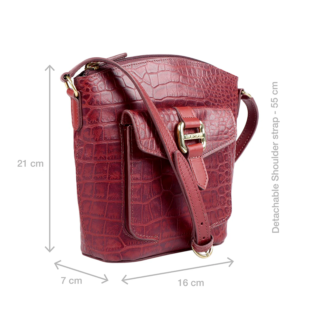 Lotus 01 Sb Marsala Leather Sling Bag - Image 2