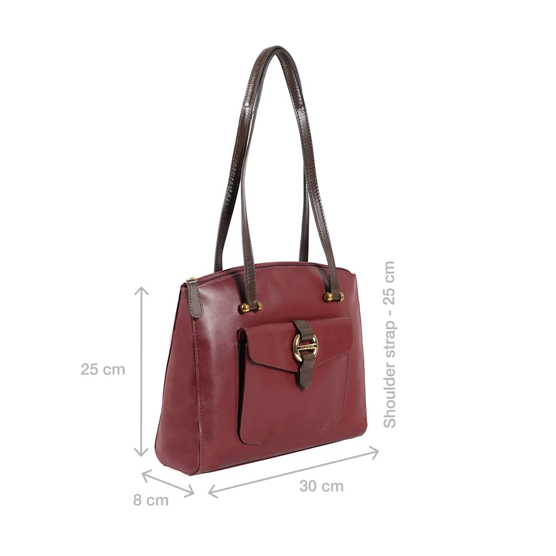 Lotus 02 Sb Red Leather Tote Bag - Image 2