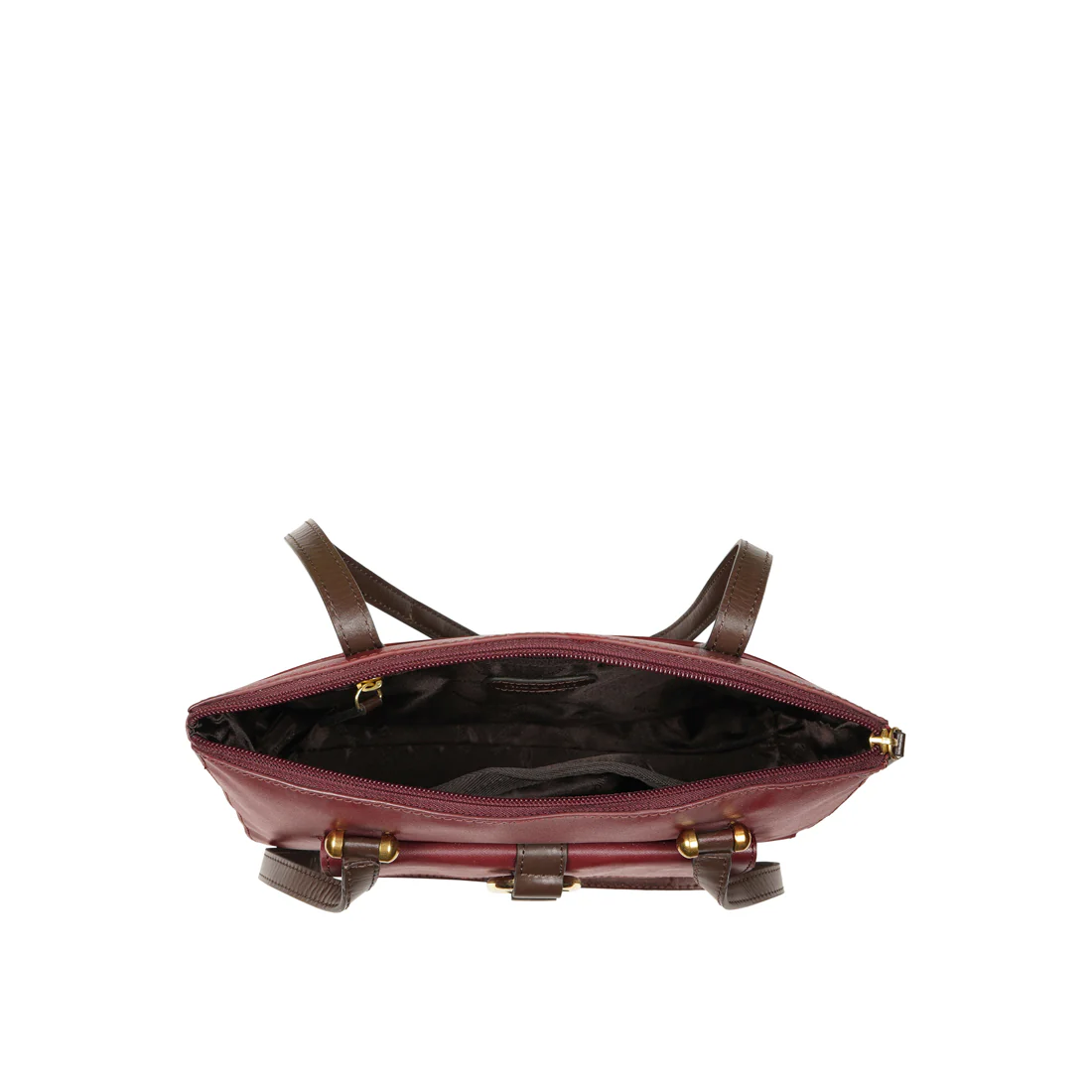 Lotus 02 Sb Red Leather Tote Bag - Image 5