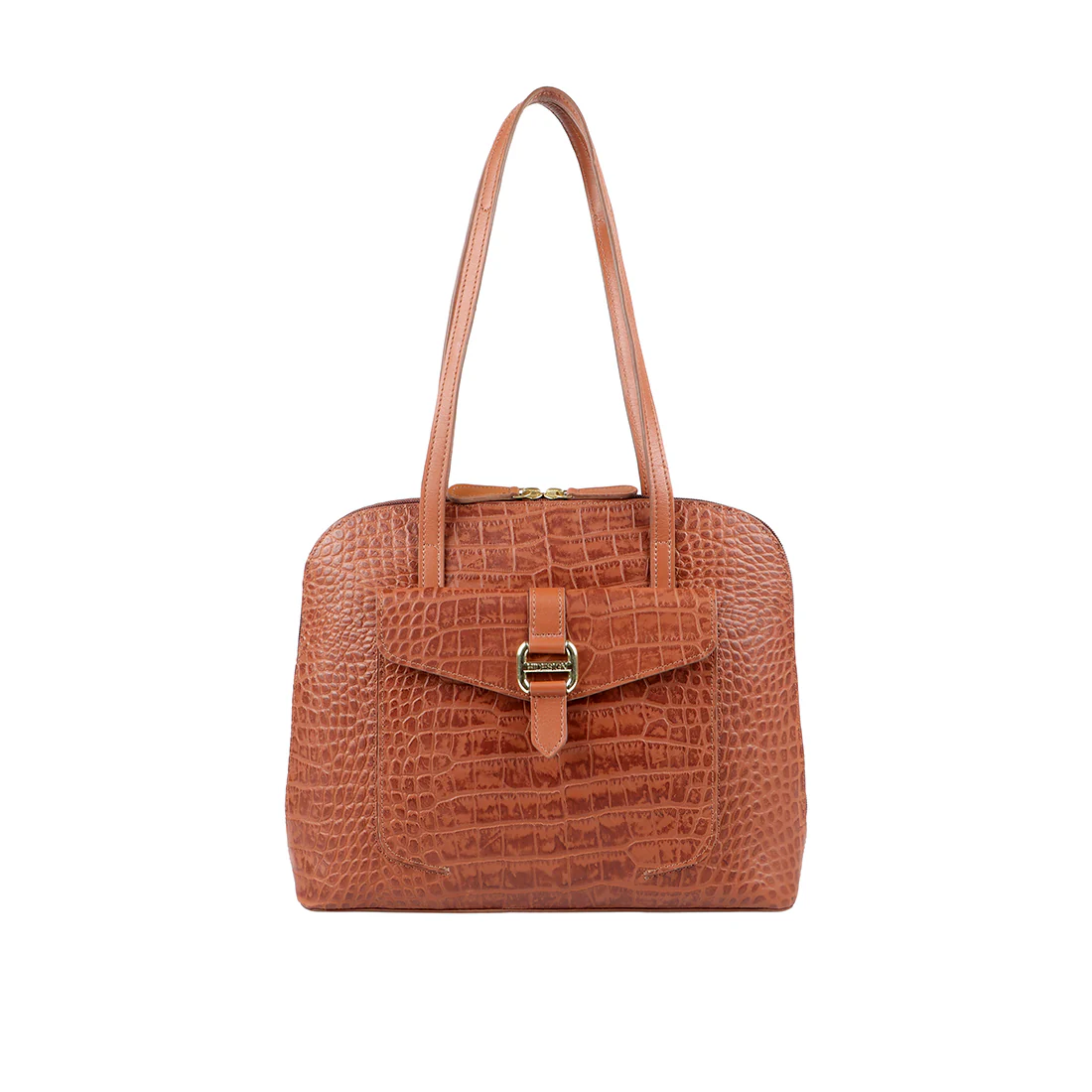 Lotus 03 Sb Tan Leather Tote Bag