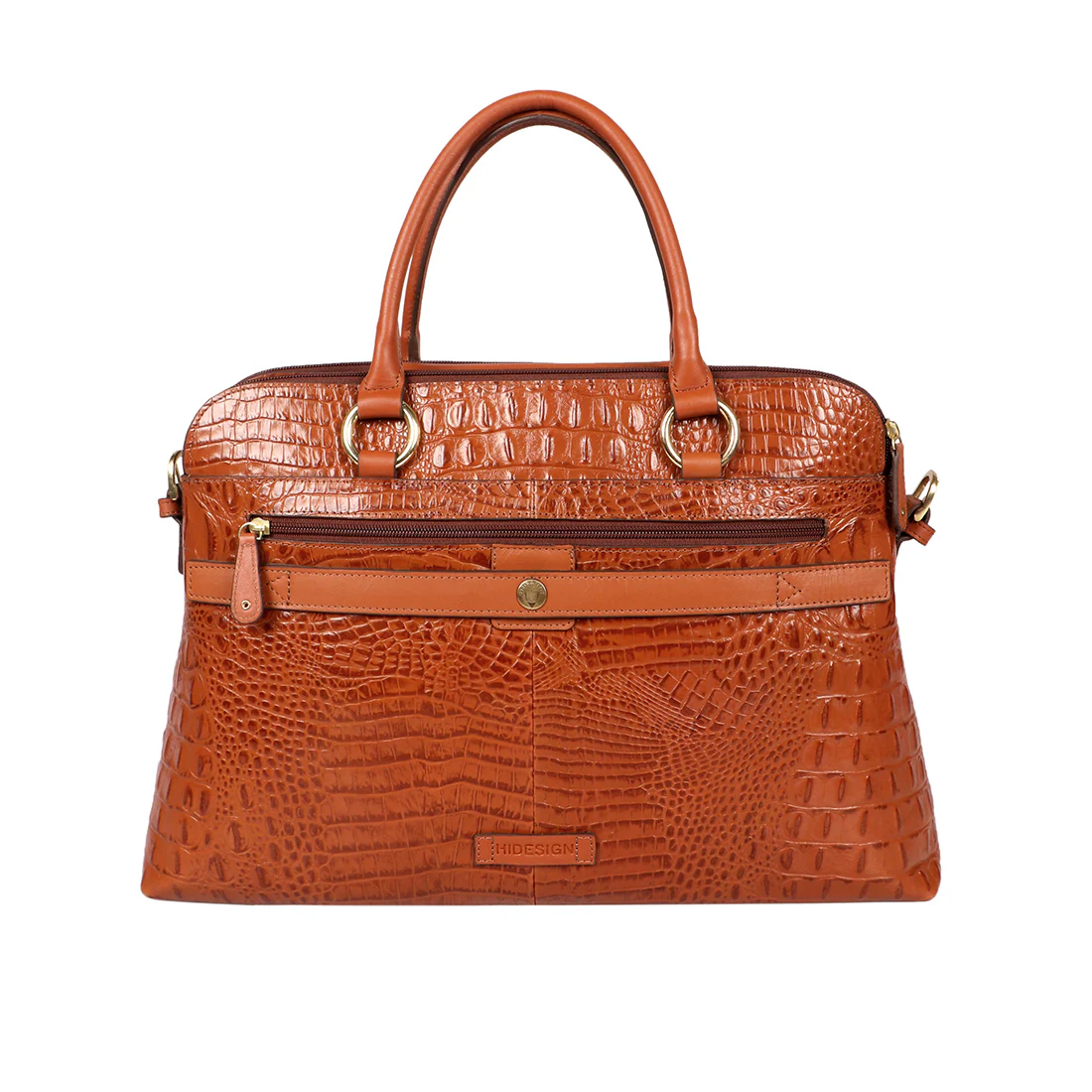Lovato 01 Orange Leather Laptop Bag - Image 4