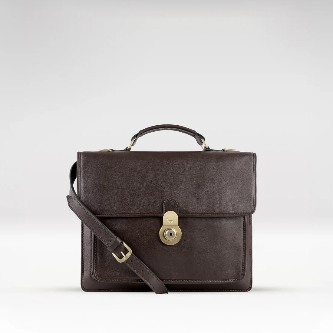 Lucca Brown Leather Briefcase