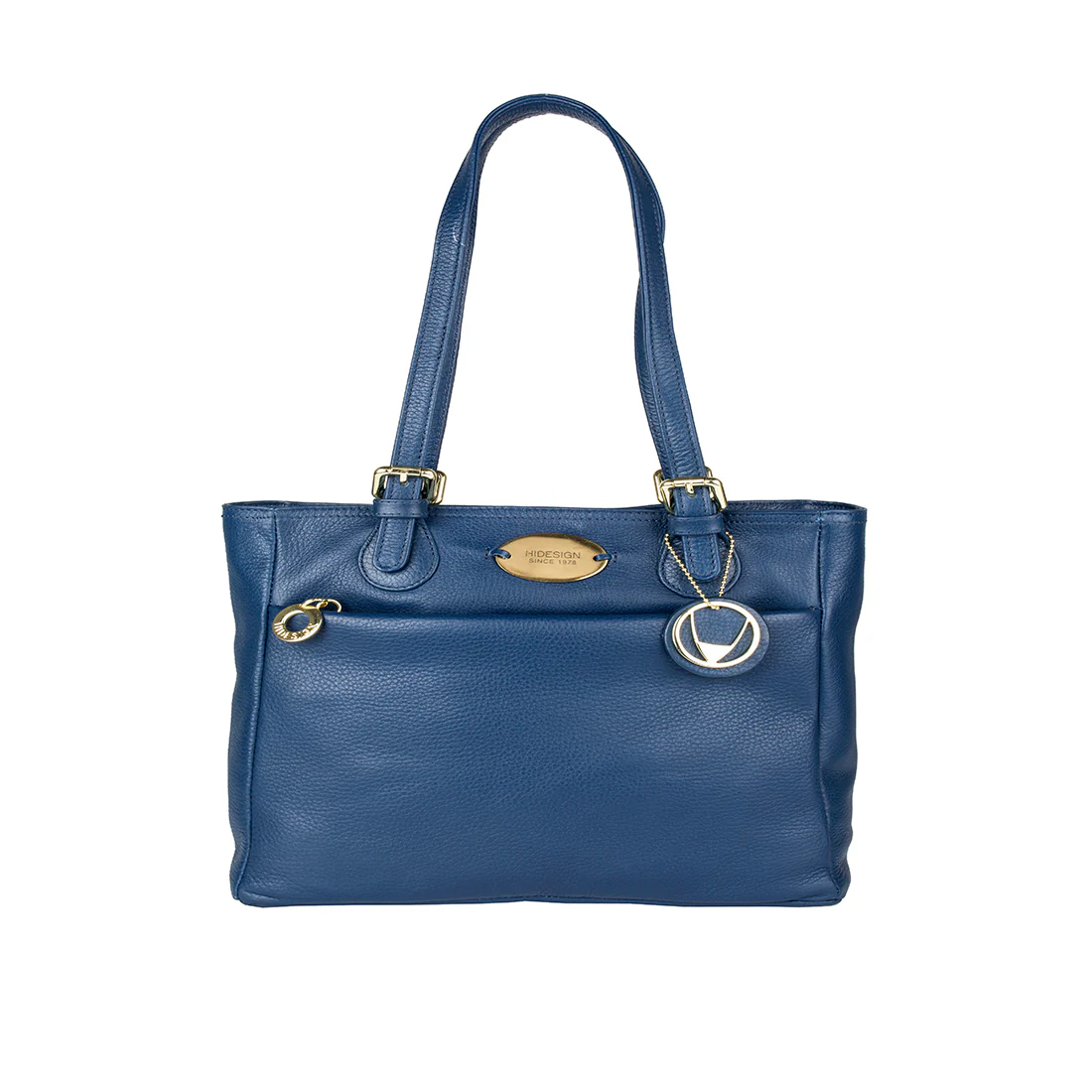 Lucia 02 Blue Leather Shoulder Bag