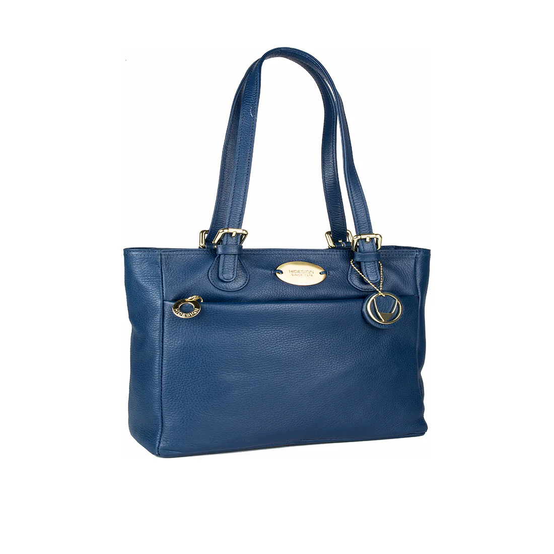 Lucia 02 Blue Leather Shoulder Bag - Image 2
