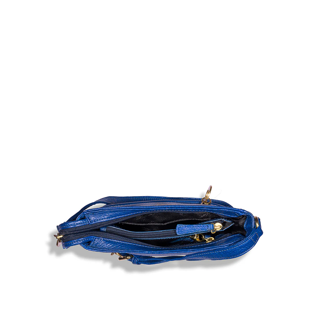Lucia 03 Blue Leather Sling Bag - Image 3