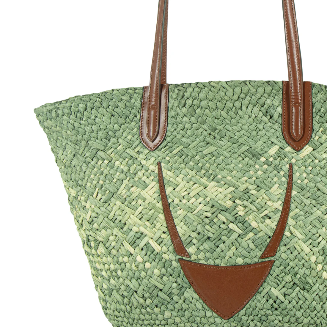 Luma Green Natural raffia Shoulder Bag - Image 5